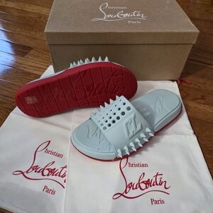 Christian Louboutin Spiked Sandals - White and Red